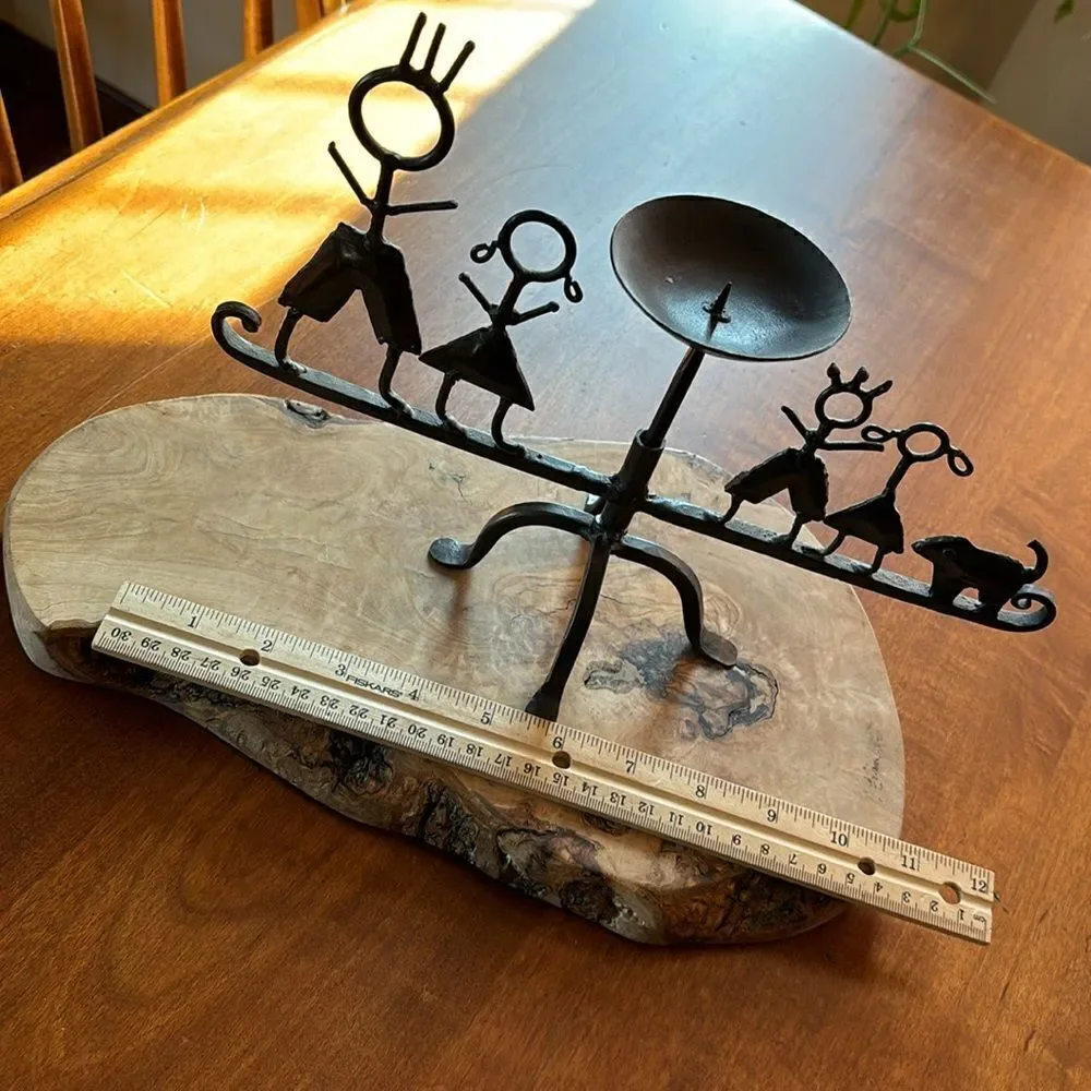 Handmade Metal Family Candle Holder